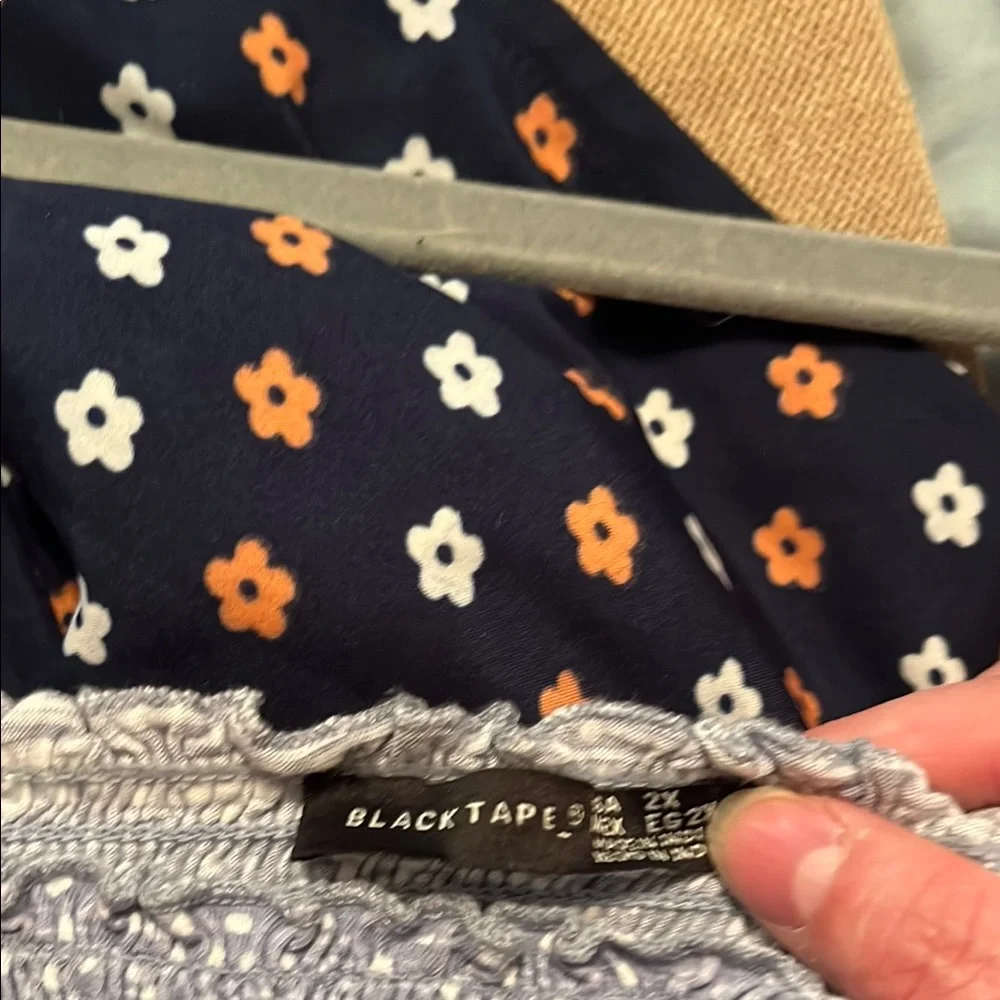 Blue Patterned Blouse - Picture 2 of 2